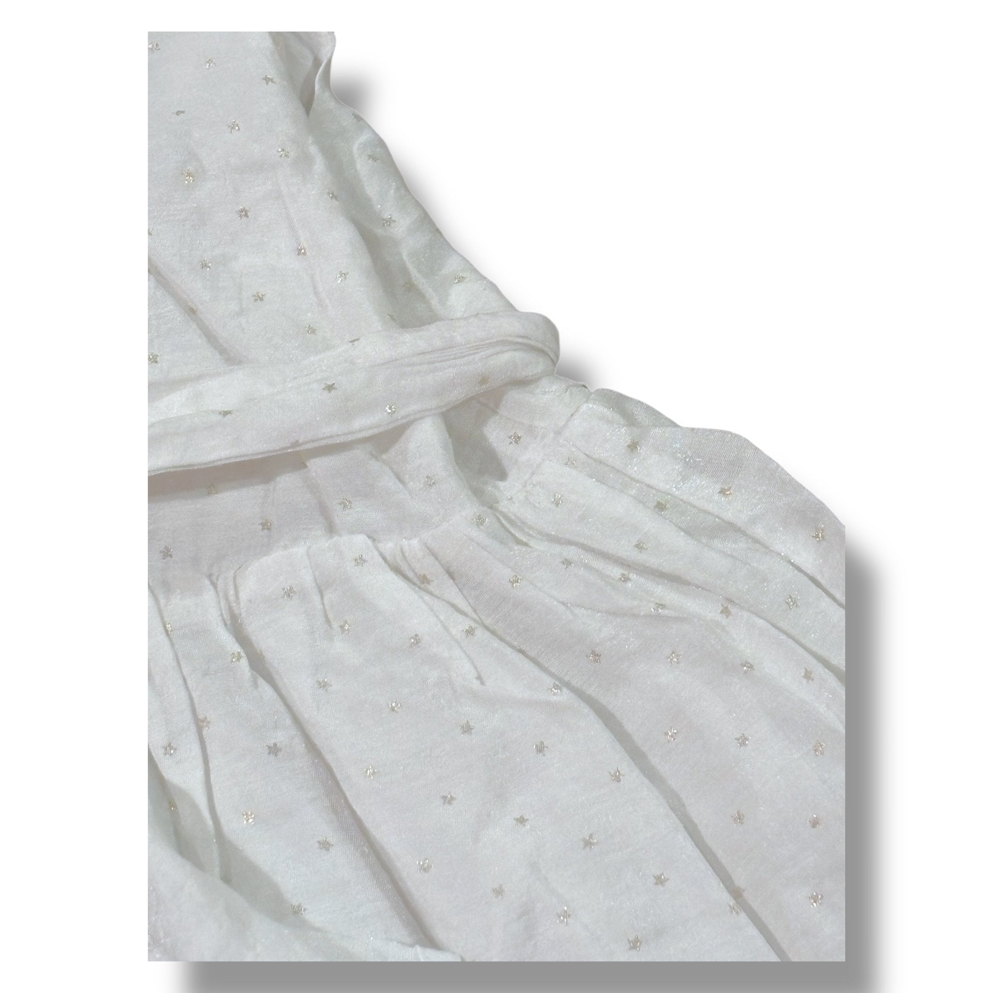 Size 4 Vignette white dress w/ tiny gold stars, bow in back Default Title / 4 / Girl