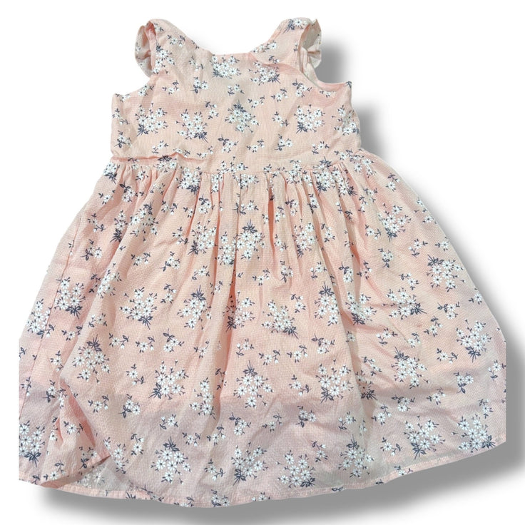 Size 5 Vignette light pink/white tiny checkered dress w/ white flowers, sash Default Title / 5 / Girl