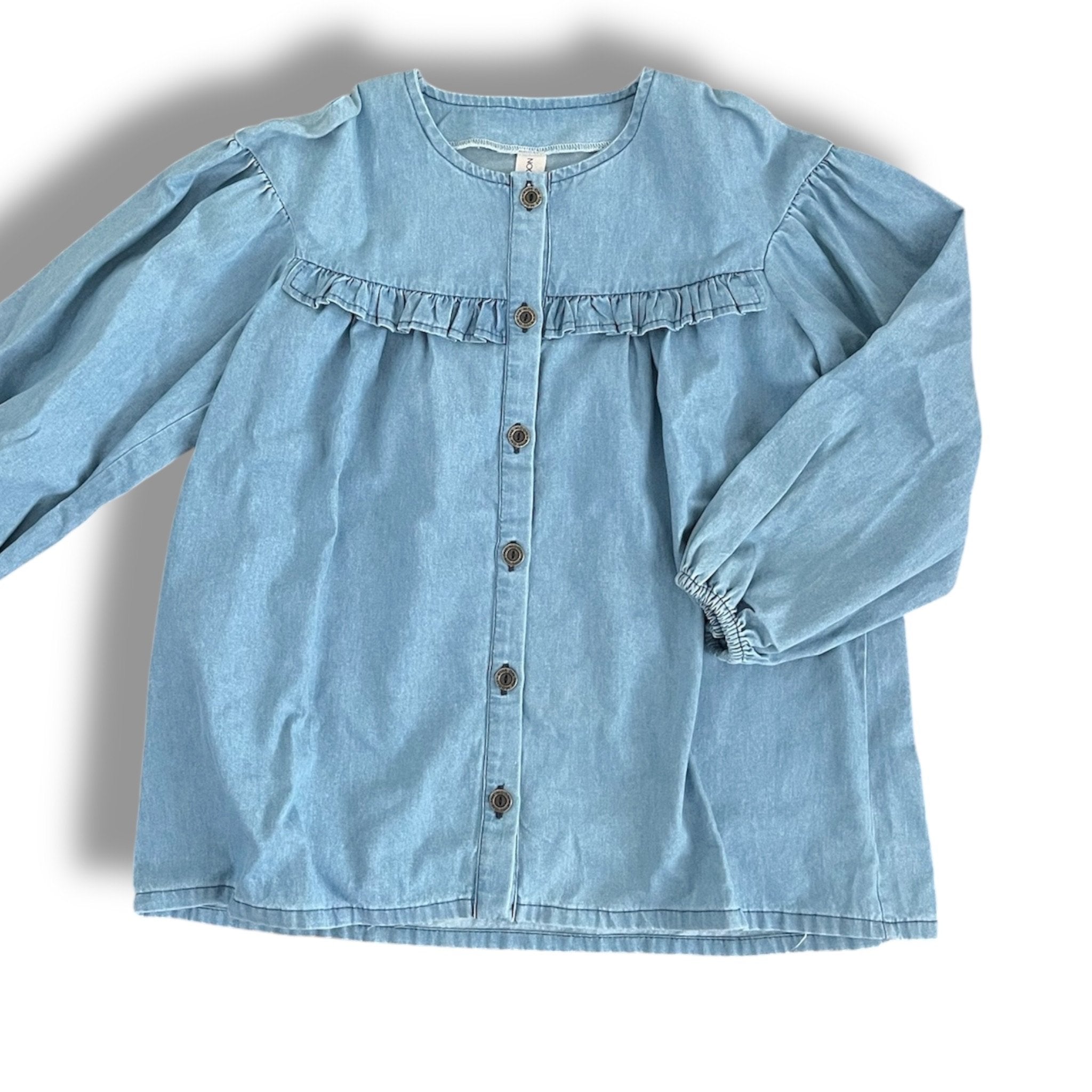 Size 10 Kids on the Moon chambray button down top Default Title / 10 / Girl