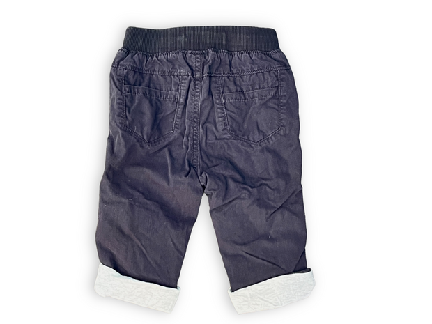 Size 6-12 months (70) Hanna Andersson dark gray, jersey lined pull on pants Default Title / 6-12 month / Boy
