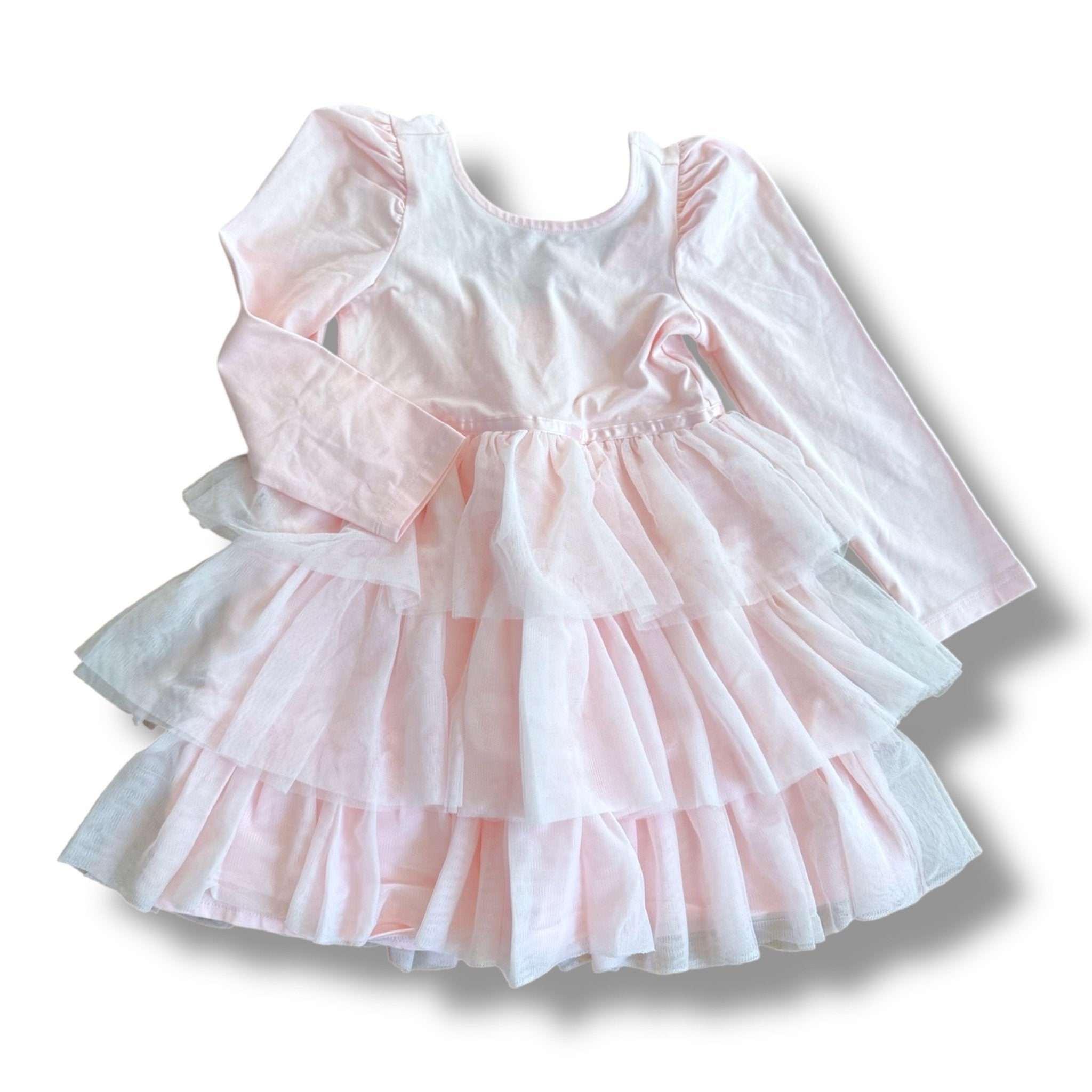 Size 3 Janie and Jack pink ballerina style dress with layered tulle NWT Default Title / 3 / Girl