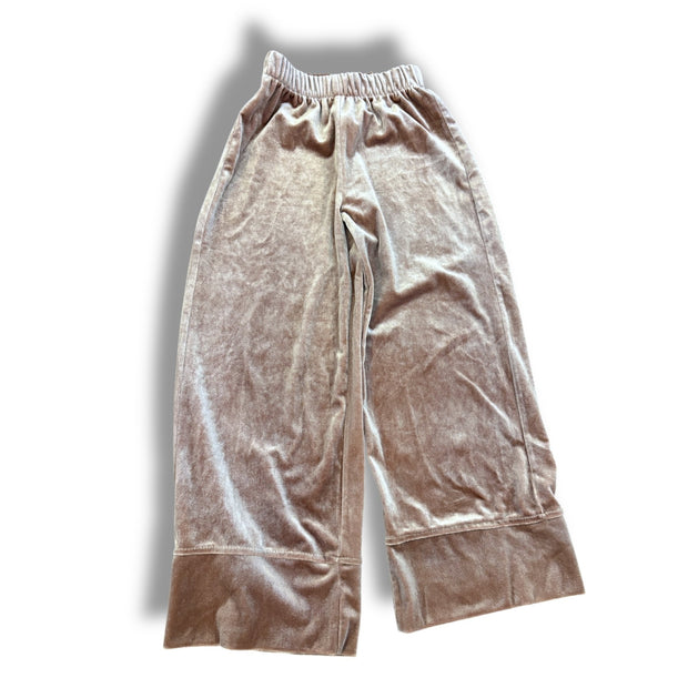 Size 7 zara tan velour wide leg pants Default Title / 7 / Girl