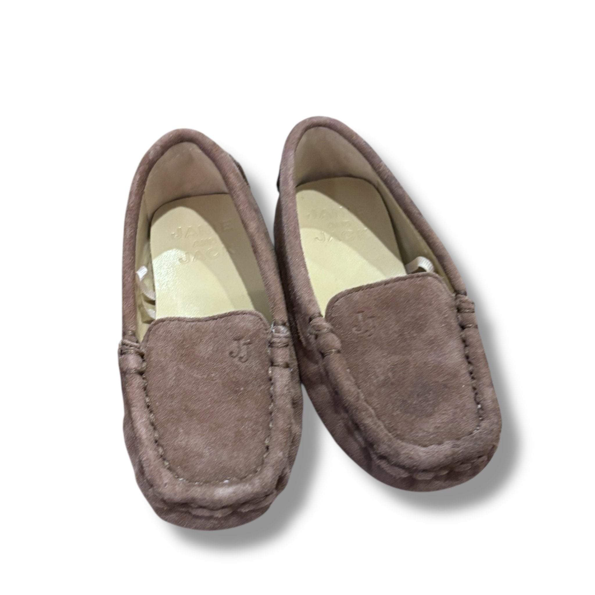 Size 4 Infant Janie and jack brown suede loafers Default Title / 4 / -