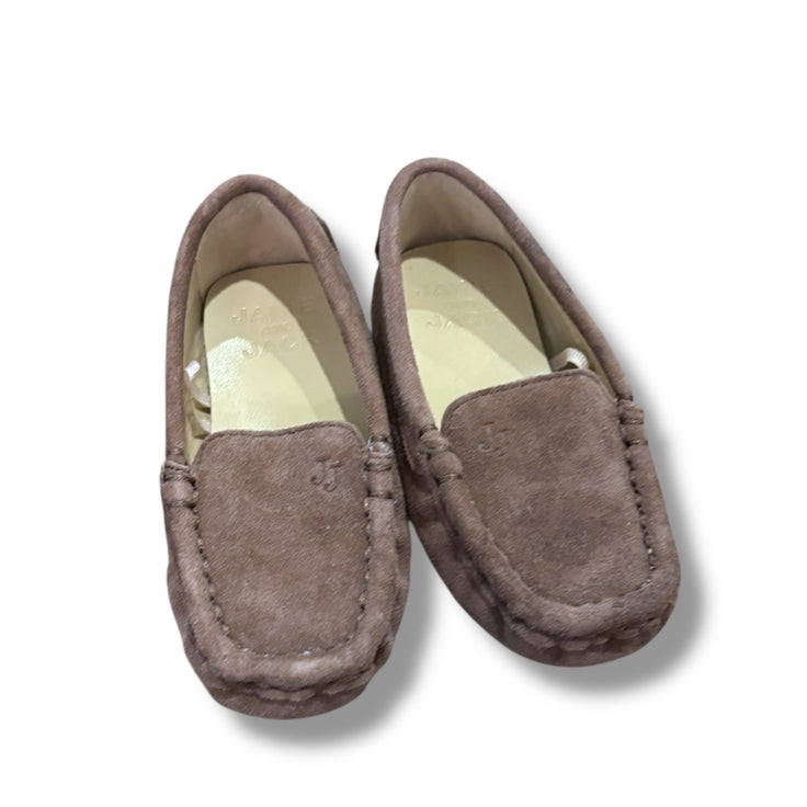 Size 4 Infant Janie and jack brown suede loafers Default Title / 4 / -