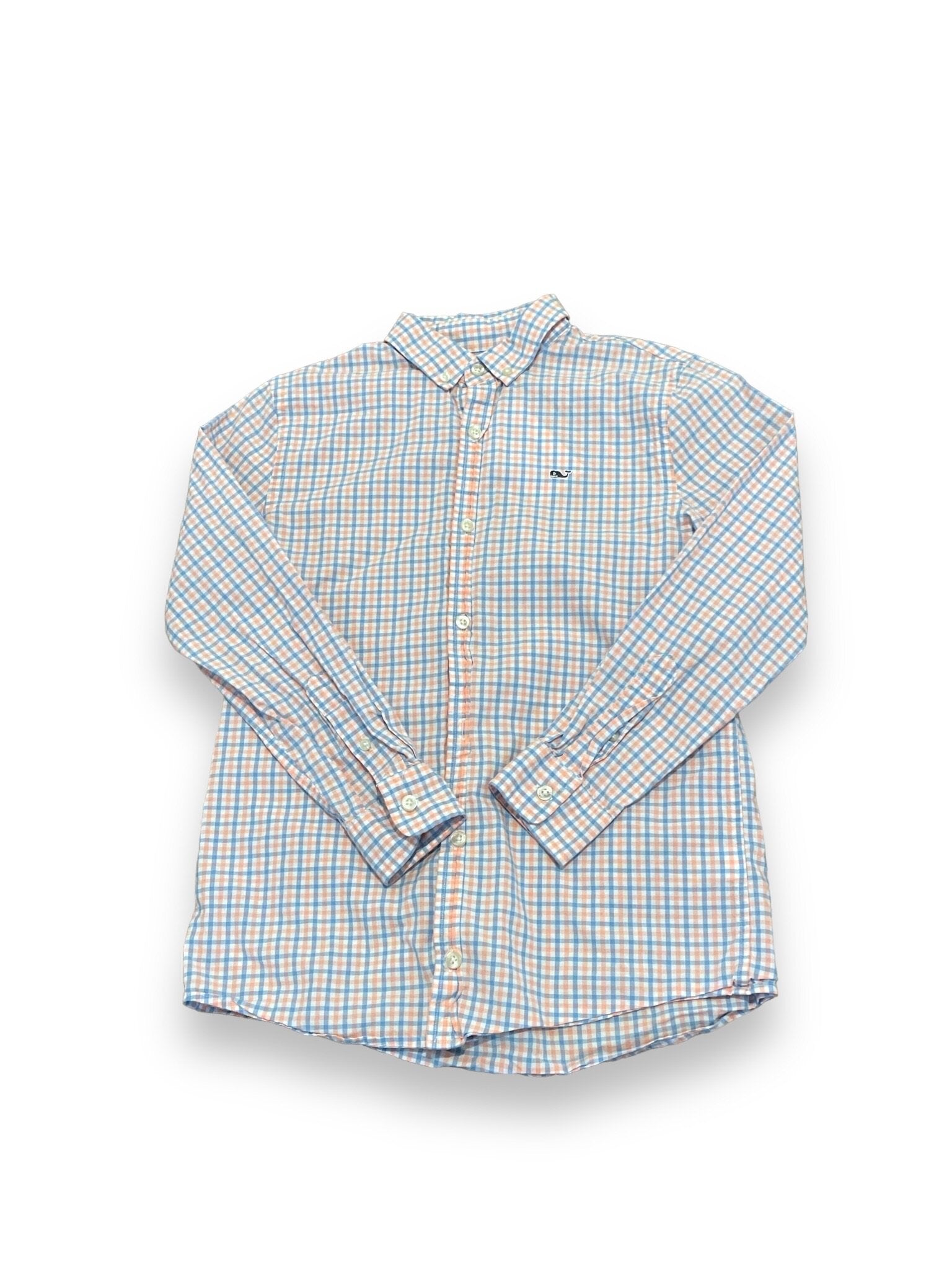 Size 12-14 Vineyard Vines pink and blue gingham button down Default Title / 14-Dec / Boy