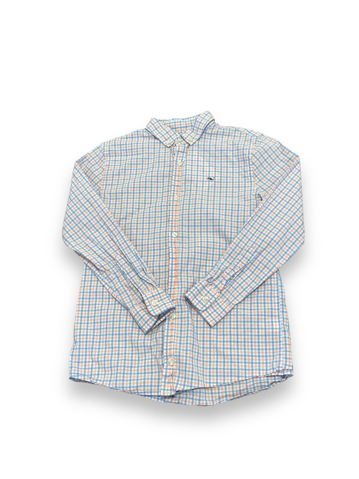 Size 12-14 Vineyard Vines pink and blue gingham button down Default Title / 14-Dec / Boy