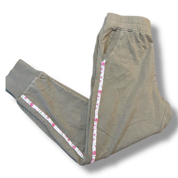Size 8 Matilda Jane olive green joggers w/ floral stripe on side NWT Default Title / 8 / Girl