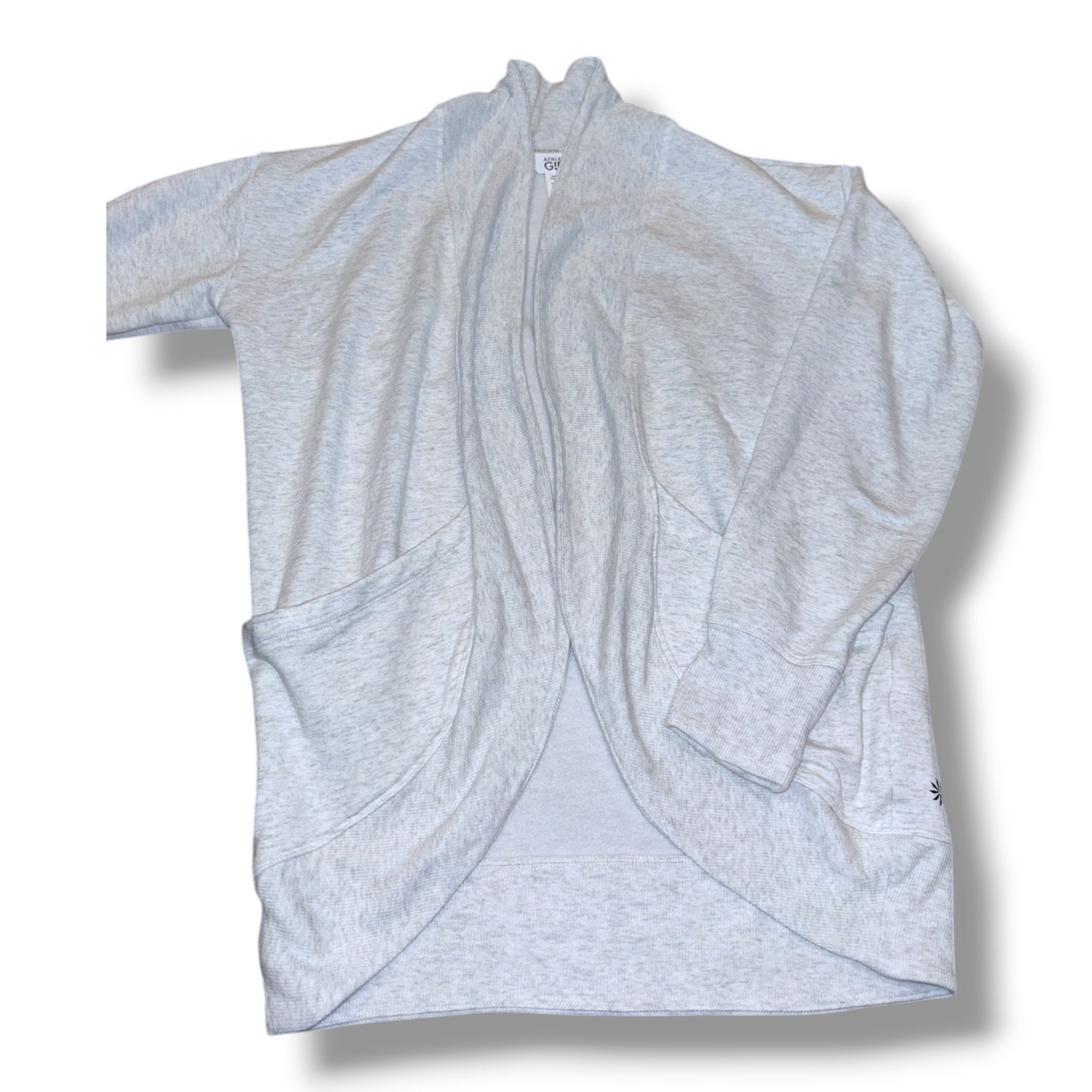 Size 12 Athleta light heathered gray sweatshirt cardigan Default Title / 12 / Girl