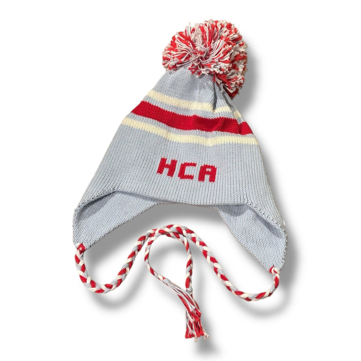 Size 2-5 (no tag) TBBC light blue stocking cap w/ red/white puff ball, ‚ÄúHCA‚Äù Default Title / 5-Feb / Boy