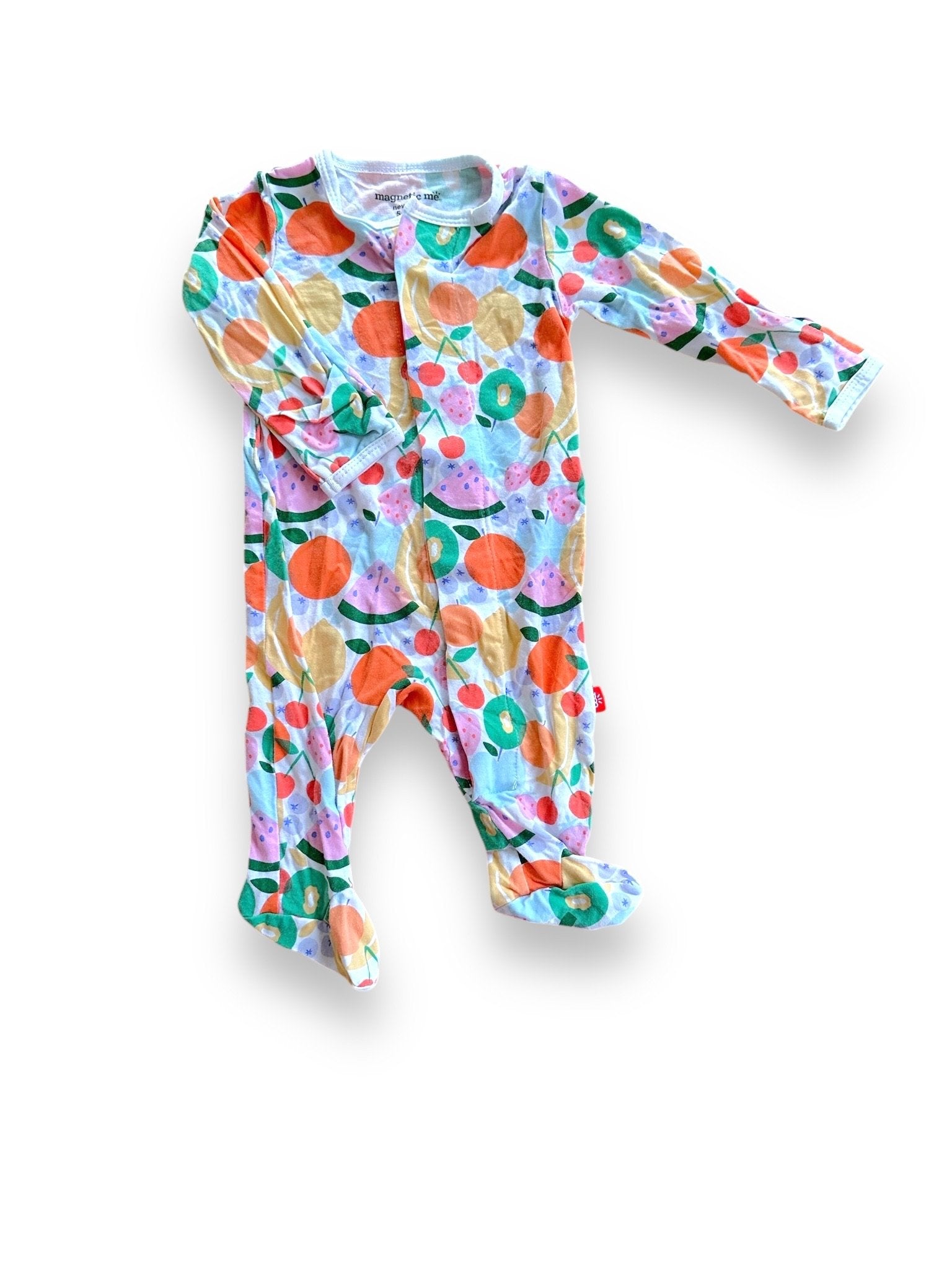 Size newborn Magnetic Me fruit footie pajamas Default Title / Newborn / Girl
