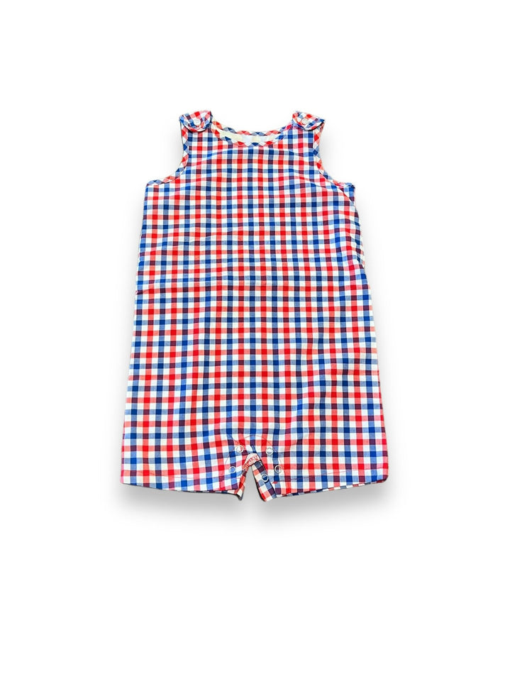 Size 24 month Crown & Ivy red, white, blue gingham jon jon Default Title / 2 / Boy