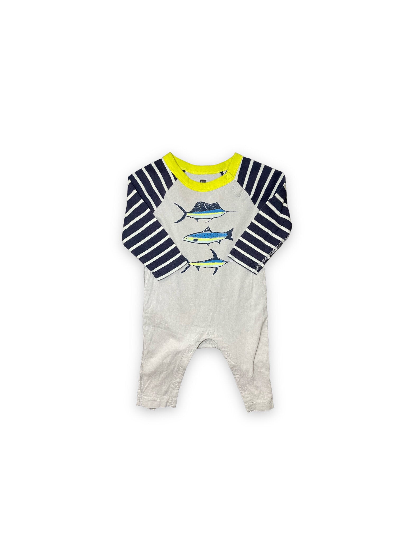 Size 6-9 month Tea fish long romper Default Title / 6-9 month / Boy