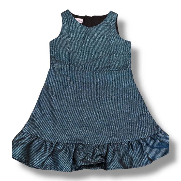 Size 7 Pippa & Julie sparkly teal dress w/ ruffle hem NWT Default Title / 7 / Girl