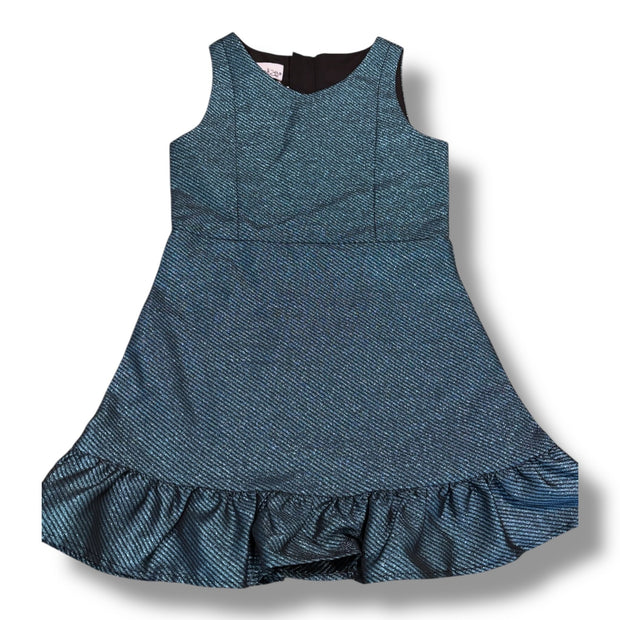 Size 7 Pippa & Julie sparkly teal dress w/ ruffle hem NWT Default Title / 7 / Girl