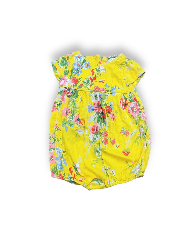 Size 9 Months Ralph Lauren yellow bubble with blue, red and pink flowers Default Title / 9 month / Girl