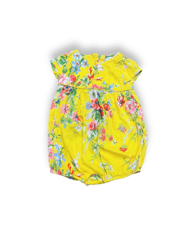 Size 9 Months Ralph Lauren yellow bubble with blue, red and pink flowers Default Title / 9 month / Girl