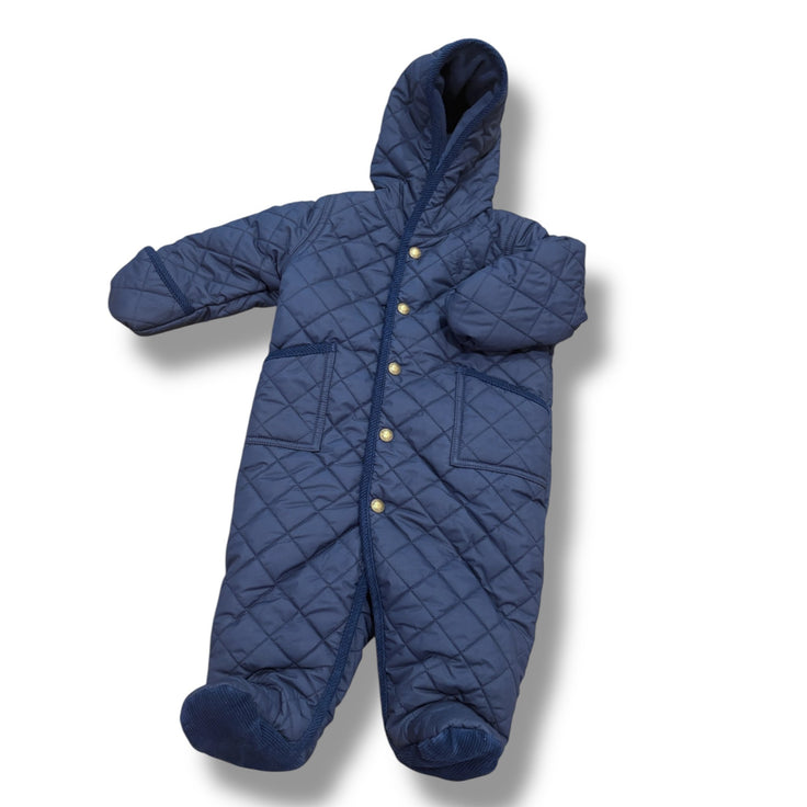 Size 6 month Ralph lauren navy quilted snap up bunting Default Title / 6 month / Boy